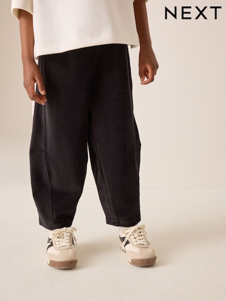 Black - Barrel Jersey Cord Trousers (3-16yrs)