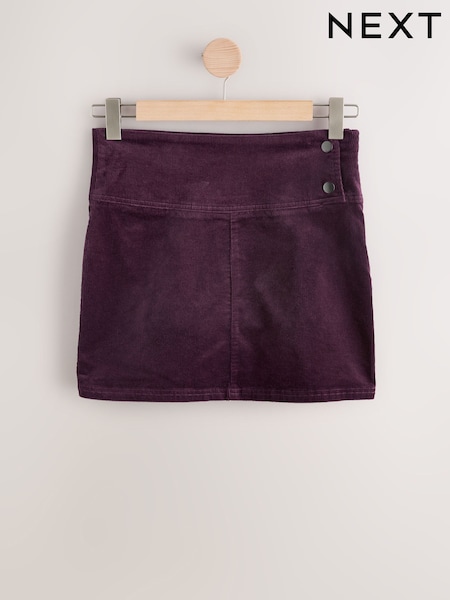 Burgundy Red - Cord Mini Skirt