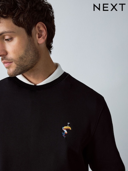 Black - Regular Guinness License Graphic Crew Sweatshirt