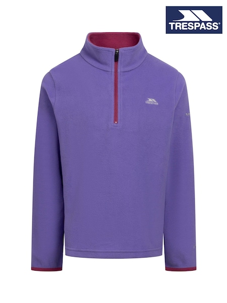 Purple - Trespass Sybil 1/4 Zip Fleece