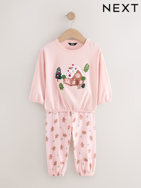 Pink - Joggers Christmas Pyjama (9mths-12yrs)