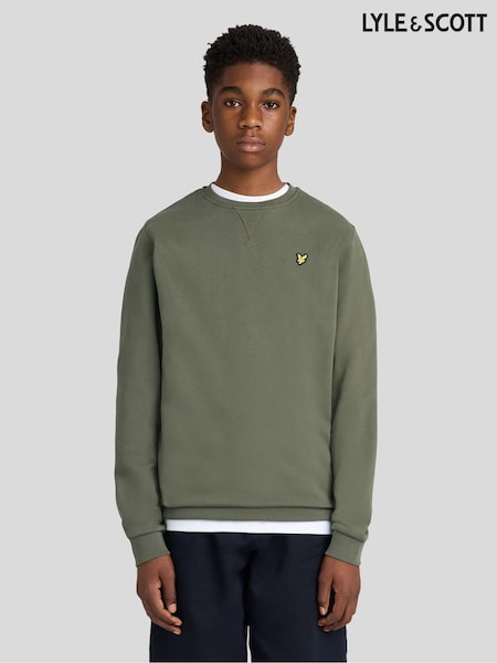 Green - Lyle & Scott Crew Neck Boys Sweatshirt
