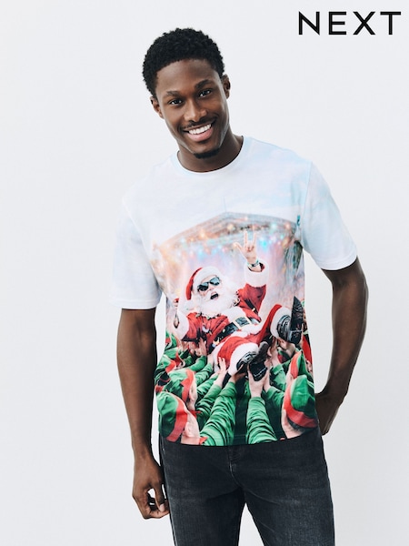 Festival Santa - Regular Christmas Graphic T-shirt