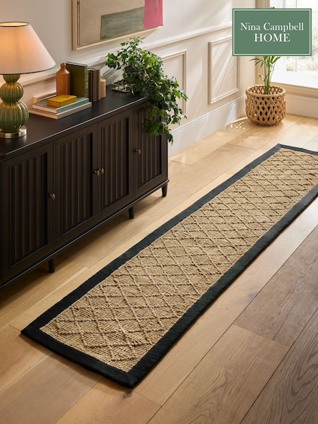 Nina Campbell Diamond Hand Woven Jute Runner