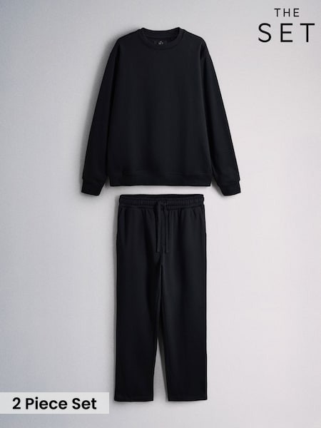 Black - Regular The Set Brushed Sweat Co-ord Set