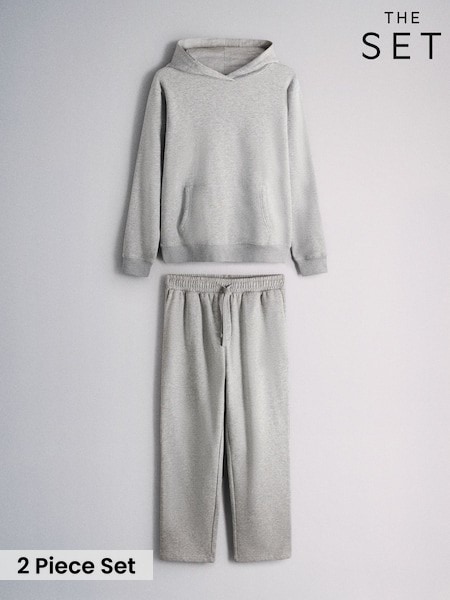 Grey - Regular The Set Brushed Hooded Sweat Co-ord Set