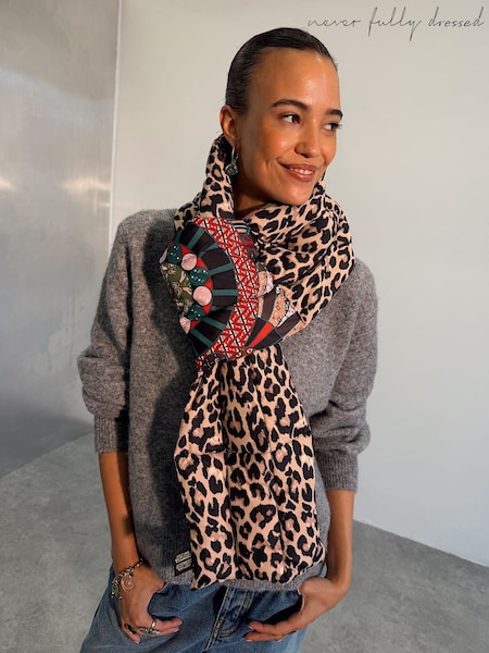 Mosaic/Leopard - Never Fully Dressed Quilted Reversible Scarf