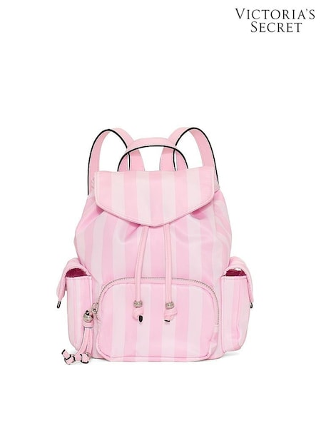 Iconic Stripe Pink - Victoria's Secret Flap Backpack