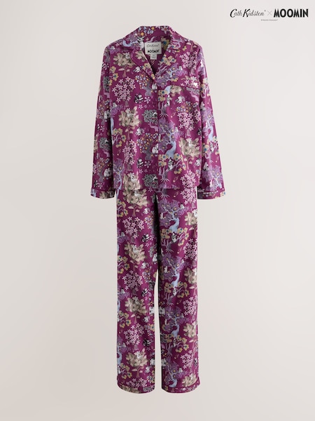 Burgundy Red Moomins - Cath Kidston Button Through Pyjamas