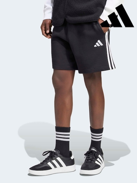 Black - Regular Adidas Essentials 3-stripes French Terry Shorts