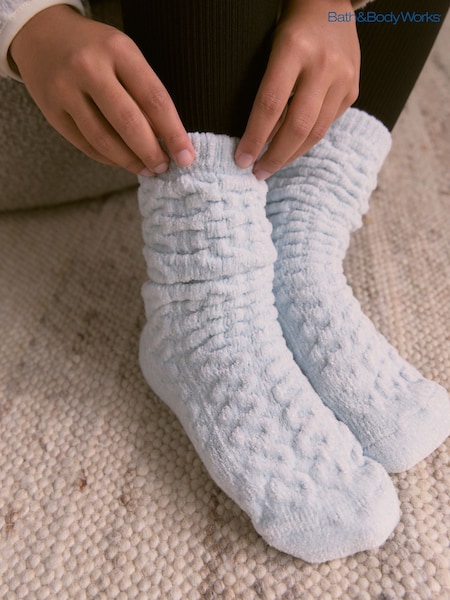 Icy Blue - Bath & Body Works Cosy Chenile Lurex Socks 1 Pack