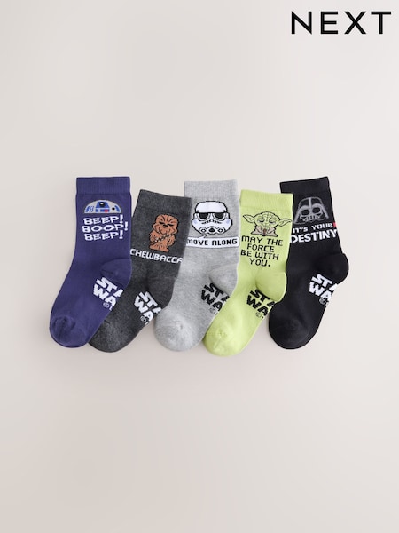 Star Wars - Character Cotton Rich Socks 5 Pack