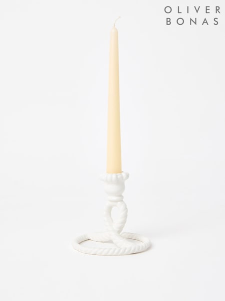 Oliver Bonas Twisted Loop Ceramic Candle Holder