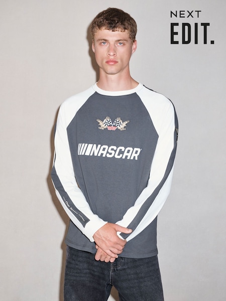 Black/White Nascar - Regular Edit Long Sleeve T-shirt