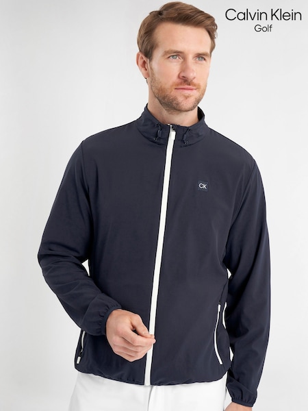 Navy - Regular Calvin Klein Golf Motion Full Zip Windbreaker Jacket