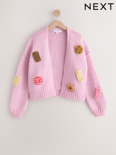Pink - Soft Touch Chunky Knit Open Cardigan