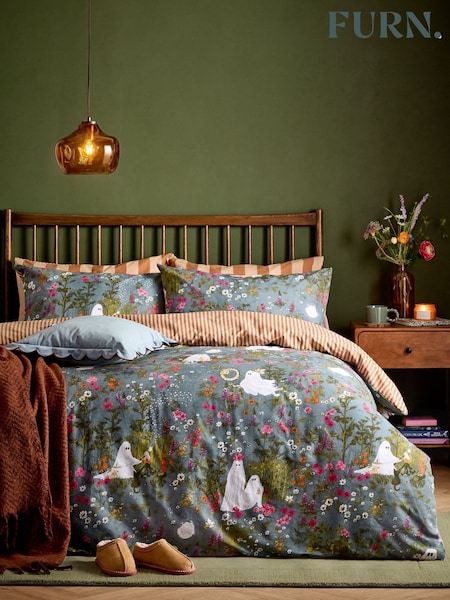Furn Bootanical Forest Reversible Halloween Duvet Cover And Pillowcase Set