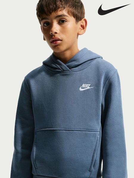 Diffused Blue - Nike Club Fleece Pullover Hoodie