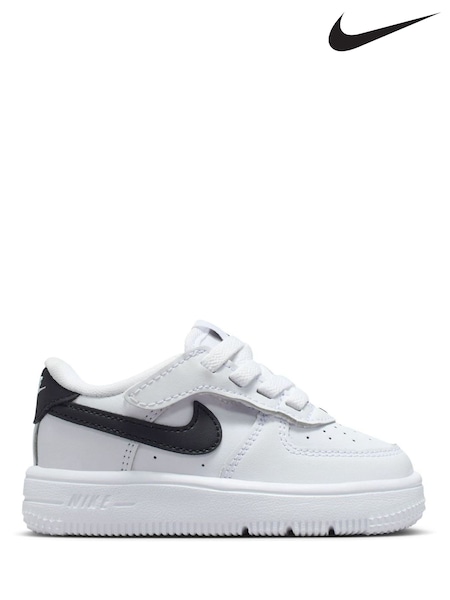 White/Black - Nike Infant Air Force 1 Easy On Trainers