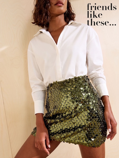 Green - Friends Like These Ultimate Sequin Mini Skirt