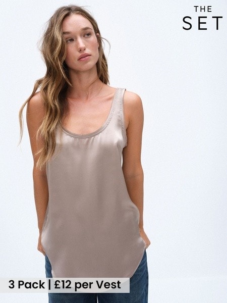 Multi - The Set 3 Pack Satin Vests