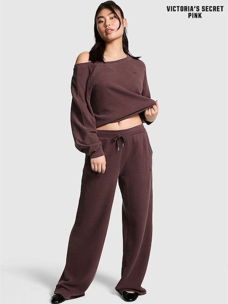 Coco Crush Brown - Victoria's Secret Pink Oversized Waffle Joggers