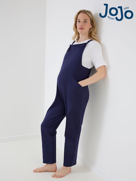 Navy Blue - Jojo Maman Bébé Jersey Maternity Dungarees