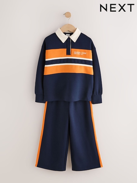 Navy - Rugby Top And Joggers Set (3-16yrs)