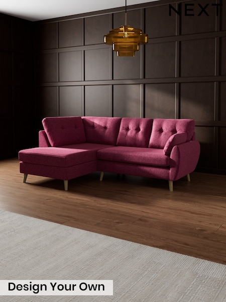 Cotswold Chenille/Dark Raspberry Pink - Wilson Buttoned Back