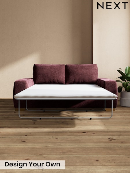 Plush Chenille/Burgundy Red - Houghton Deep Relaxed Sit
