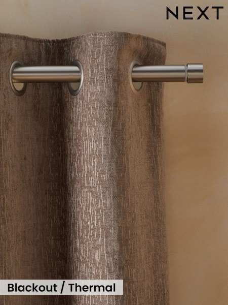 Heavyweight Chenille Eyelet Curtains