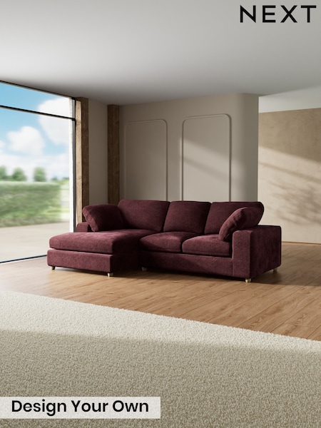 Plush Chenille/Burgundy Red - N Premium The Snuggle Grand