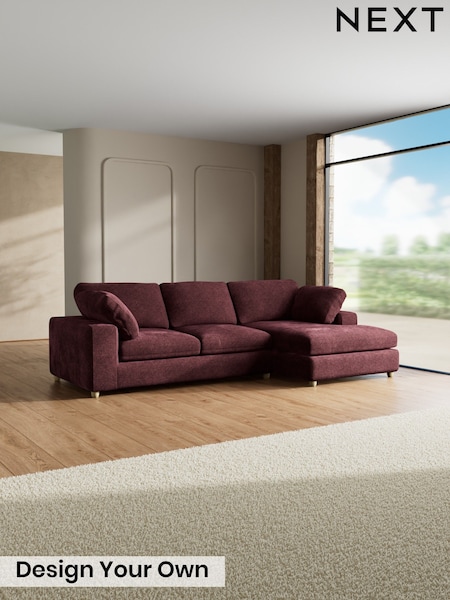 Plush Chenille/Burgundy Red - N Premium The Snuggle Grand