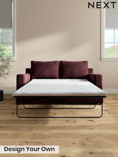 Plush Chenille/Burgundy Red - Hutton Deep Relaxed Sit