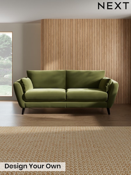 Plush Velvet Easy Clean/Mid Olive Green - Orlo