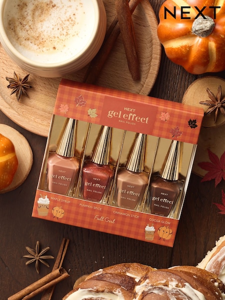 Fall Girl - Set Of 4 Gel Effect Nail Polish Gift Set