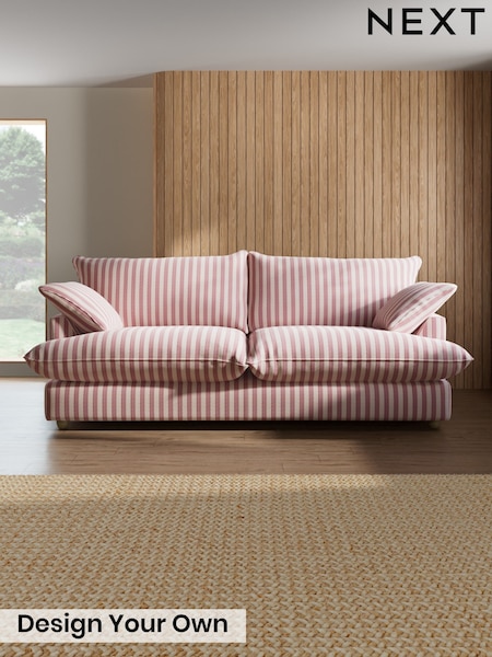 Bold Chenille Stripe/Dark Pink - Noa Platform Deep Relaxed Sit