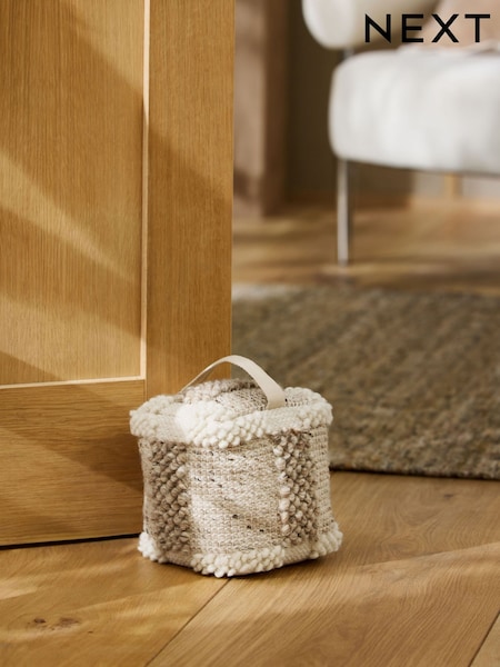 Woven Textured Check Doorstop