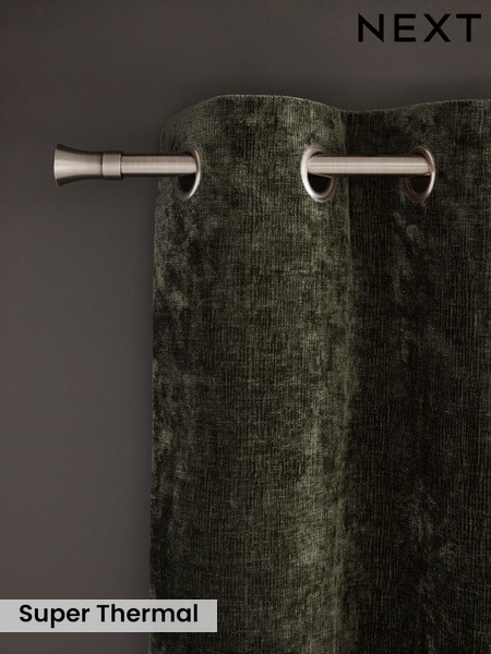 Plush Chenille Eyelet Curtains