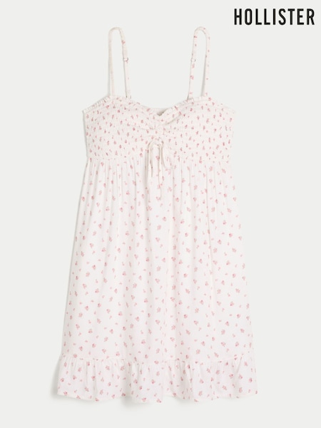White/Pink - Hollister Patterned Smock Dress