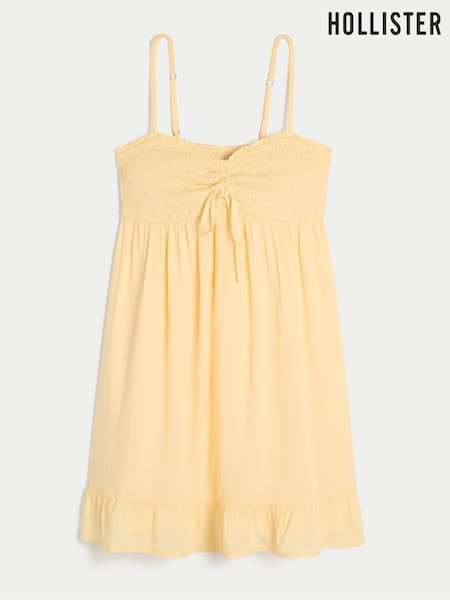 Yellow - Hollister Patterned Smock Dress