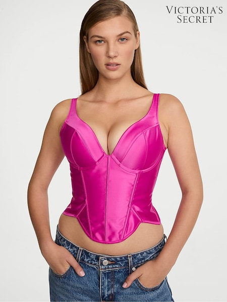 Pink Fire - Victoria's Secret Satin Corset Top