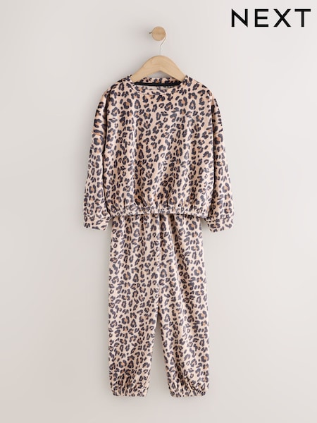 Animal Print - Cosy Fleece Pyjamas (3-16yrs)