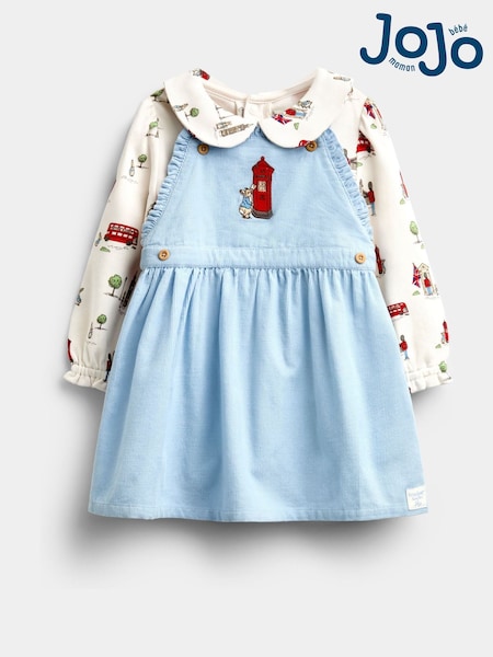 Light Blue Peter Rabbit London - Jojo Maman Bébé Pinny Dress & Bodysuit Set
