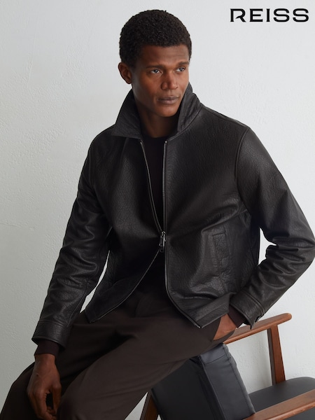 mens reiss leather jacket reiss jacket sale