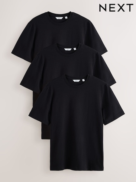Black - Regular Fit T-shirts 3 Pack