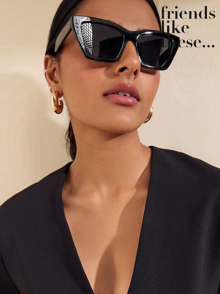 Black - Friends Like These Narrow Cateye Sunglasses