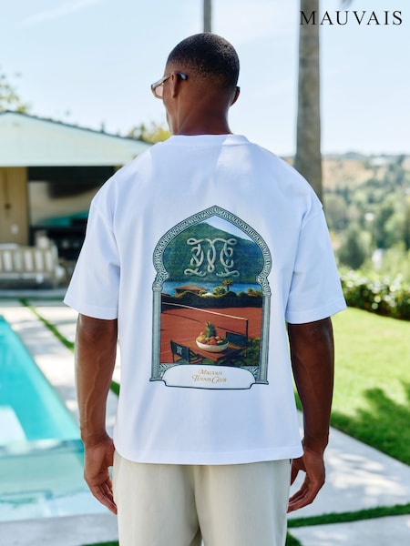 White - Regular Mauvais Monogram Graphic T-shirt