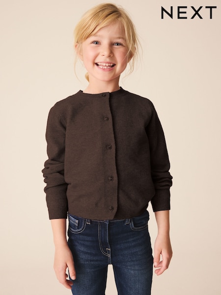 Chocolate Brown - Knit Cardigan (3-16yrs)