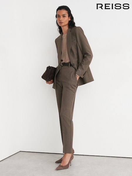 Black/Neutral - Reiss Gabi Slim-fit Suit Trousers